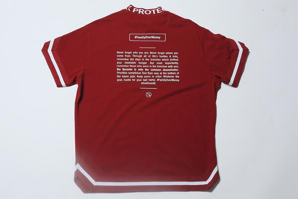 FOM Pique Crewneck Polo (Burgundy)