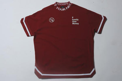 FOM Pique Crewneck Polo (Burgundy)