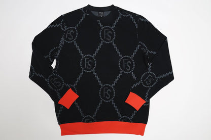 FS Intarsia Hearts Crewneck (Black)