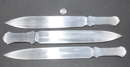 Large Selenite Crystal Decorative Sword Carving (15 Inch Avg)