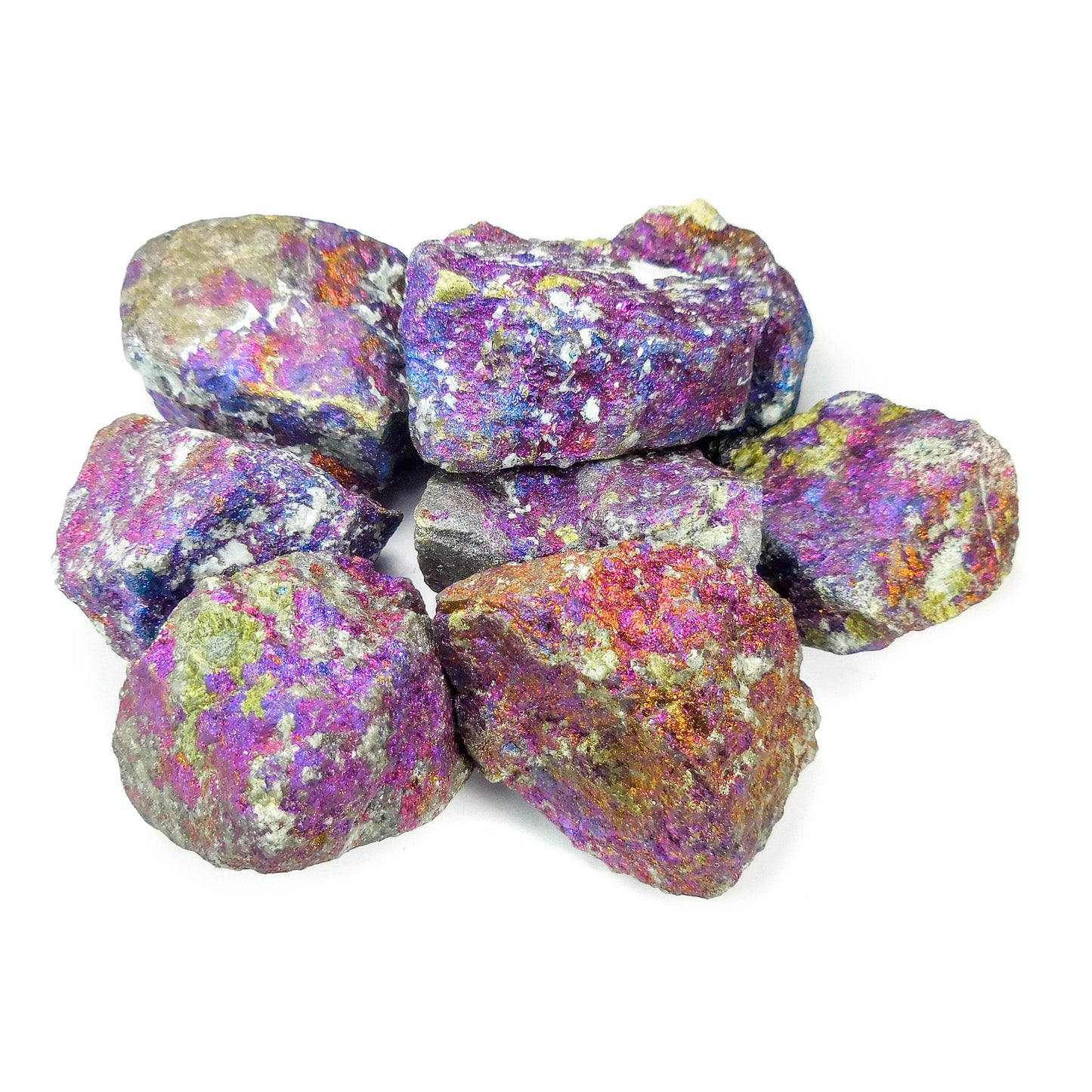 Chalcopyrite Peacock Ore Rough (1 LB) One Pound Bulk Wholesale Lot Raw Gemstones