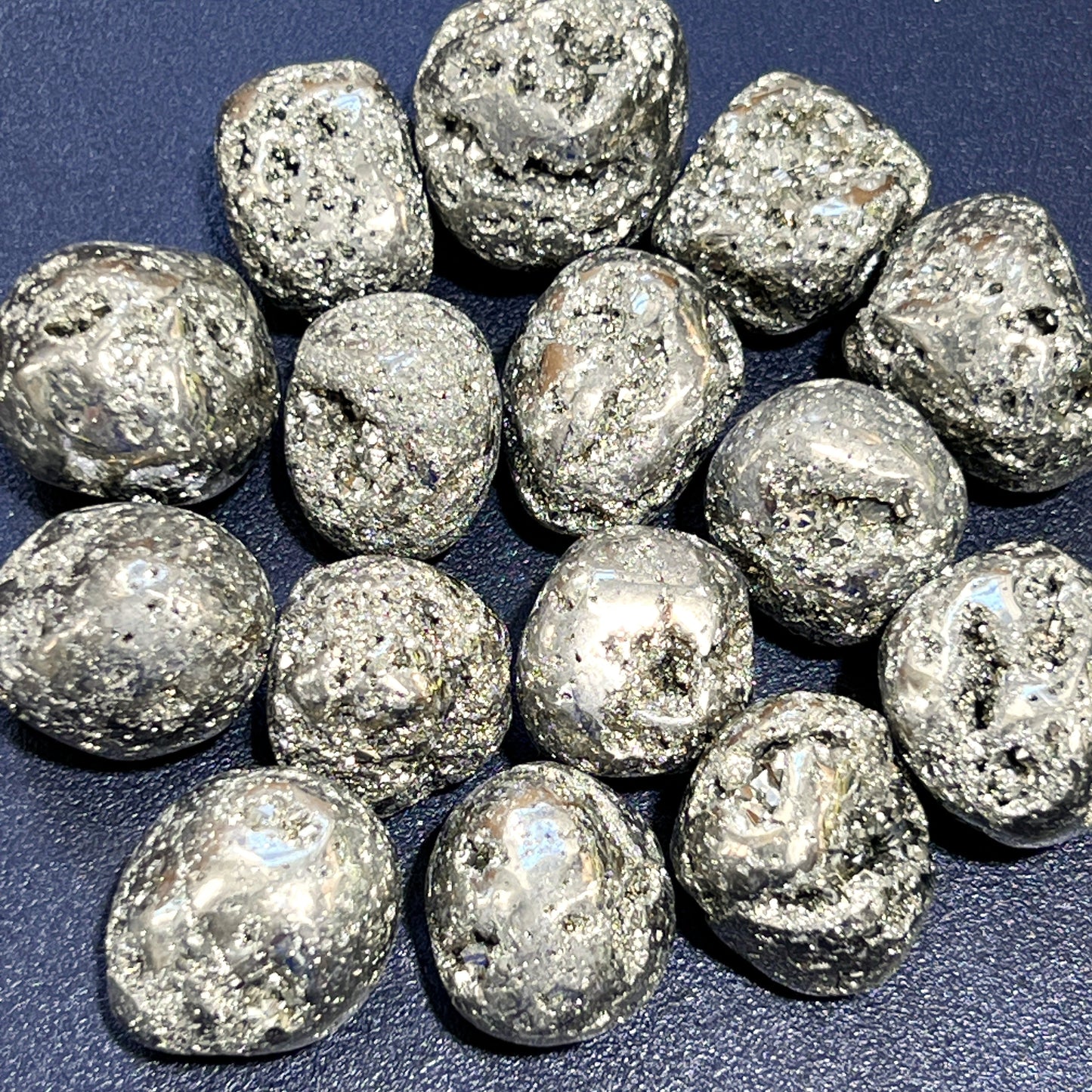 Iron Pyrite Crystal Tumbled (1 LB) Fools Gold One Pound Bulk Wholesale Lot