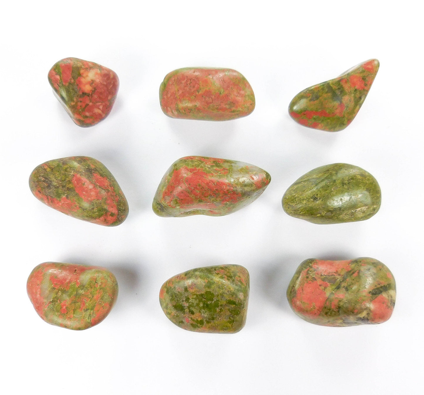 Tumbled Unakite Jasper (3 Pcs) Gemstone Natural Stone Polished Gemstones Rocks Healing Crystals And Stones