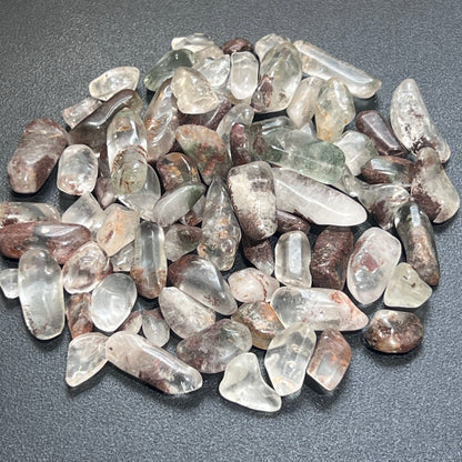 Garden Quartz (Mystical Lodolite) Small Tumbled (1/2 lb)(8 oz) Bulk Wholesale Lot Half Pound Polished Gemstones