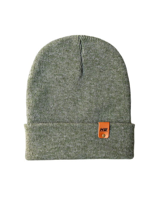 HAAKWEAR Knit Cuffed Beanie - Forest Green, Made in USA