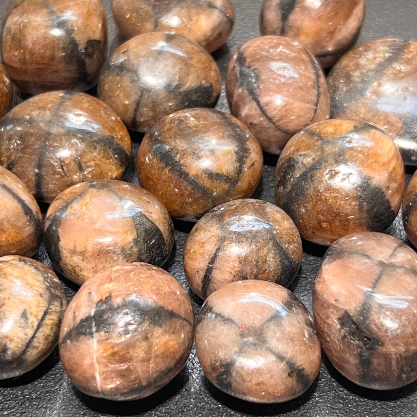 Chiastolite (Fairy Cross Stone) Tumbled (1 Kilo)(2.2 LBs) Bulk Wholesale Lot Polished Gemstones