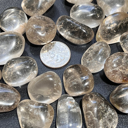 Smoky Quartz Crystal Tumbled (1 LB) One Pound Bulk Wholesale Lot Polished Gemstones