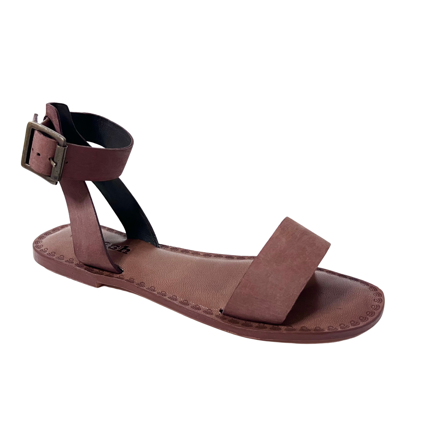 Ilisha Brown front strap buckle sandal