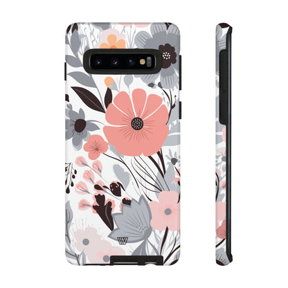 GRAY PASTEL FLOWERS | Tough Phone Case