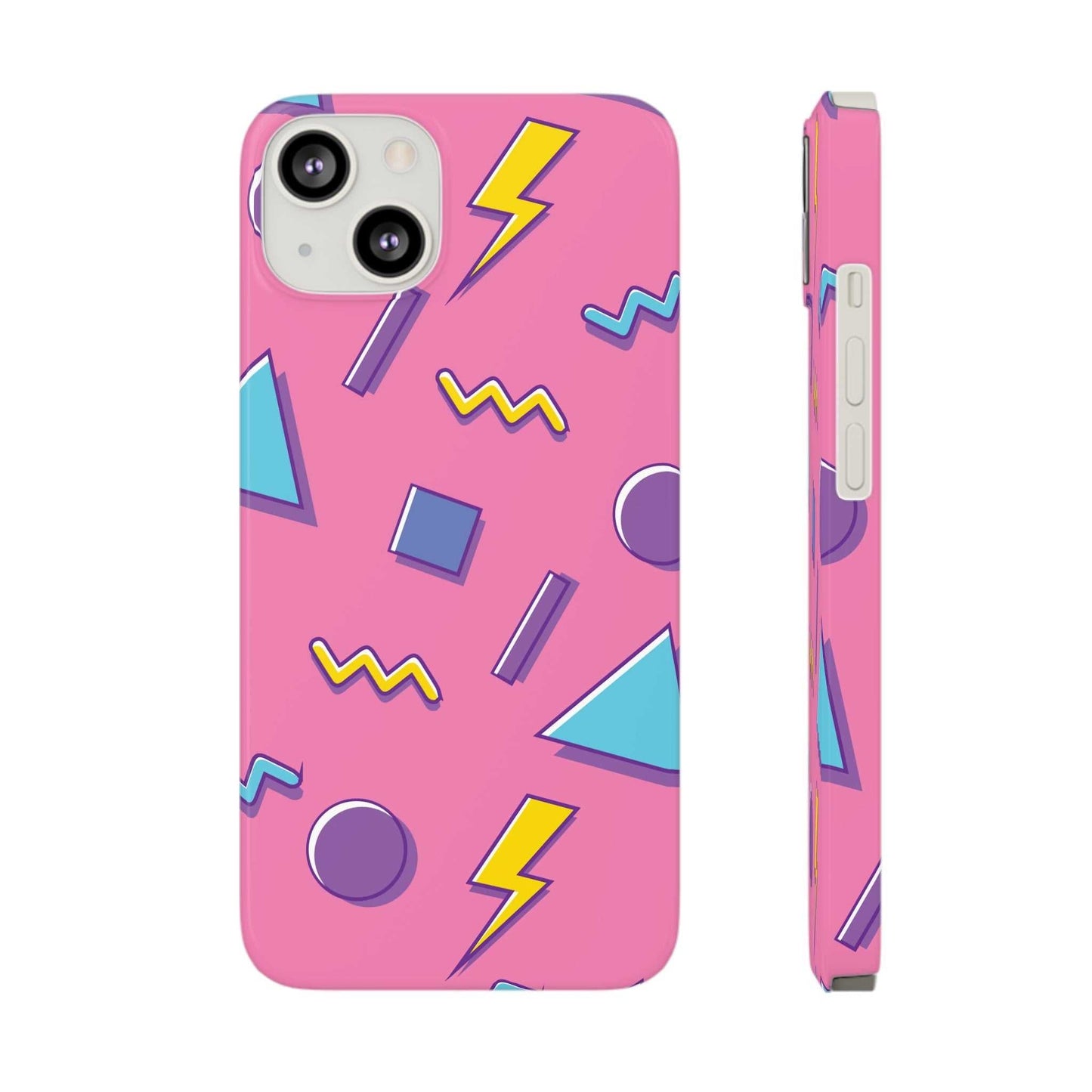 80 /90s PINK RETRO PATTERN | Slim iPhone Case