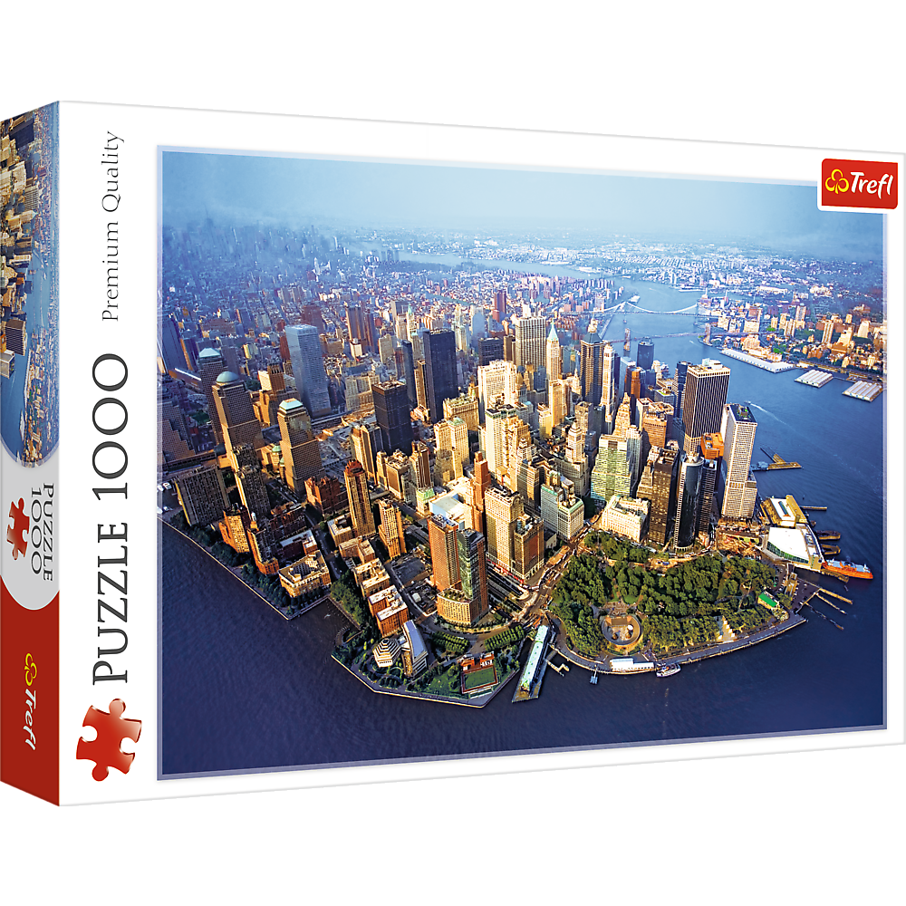 1000 Piece Jigsaw Puzzles, New York, NYC Puzzle with City Skyline and Aerial View, Puzzle of USA, Adult Puzzles, Trefl 10222