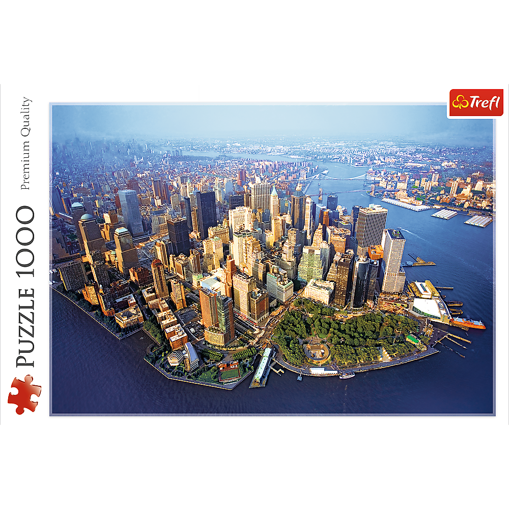 1000 Piece Jigsaw Puzzles, New York, NYC Puzzle with City Skyline and Aerial View, Puzzle of USA, Adult Puzzles, Trefl 10222