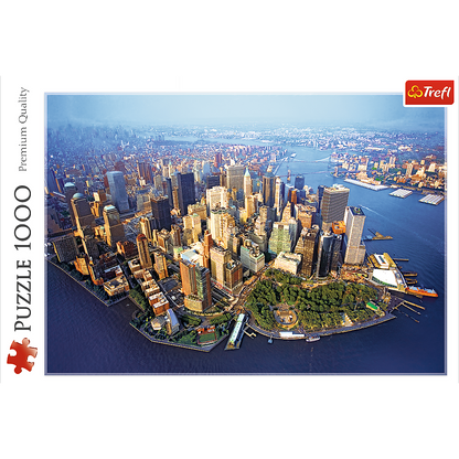 1000 Piece Jigsaw Puzzles, New York, NYC Puzzle with City Skyline and Aerial View, Puzzle of USA, Adult Puzzles, Trefl 10222