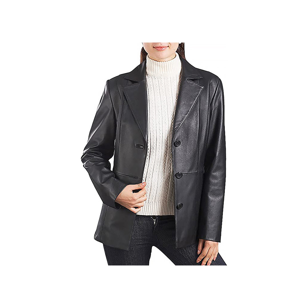 Women's Stylish Vertical Lining Blazer Jacket