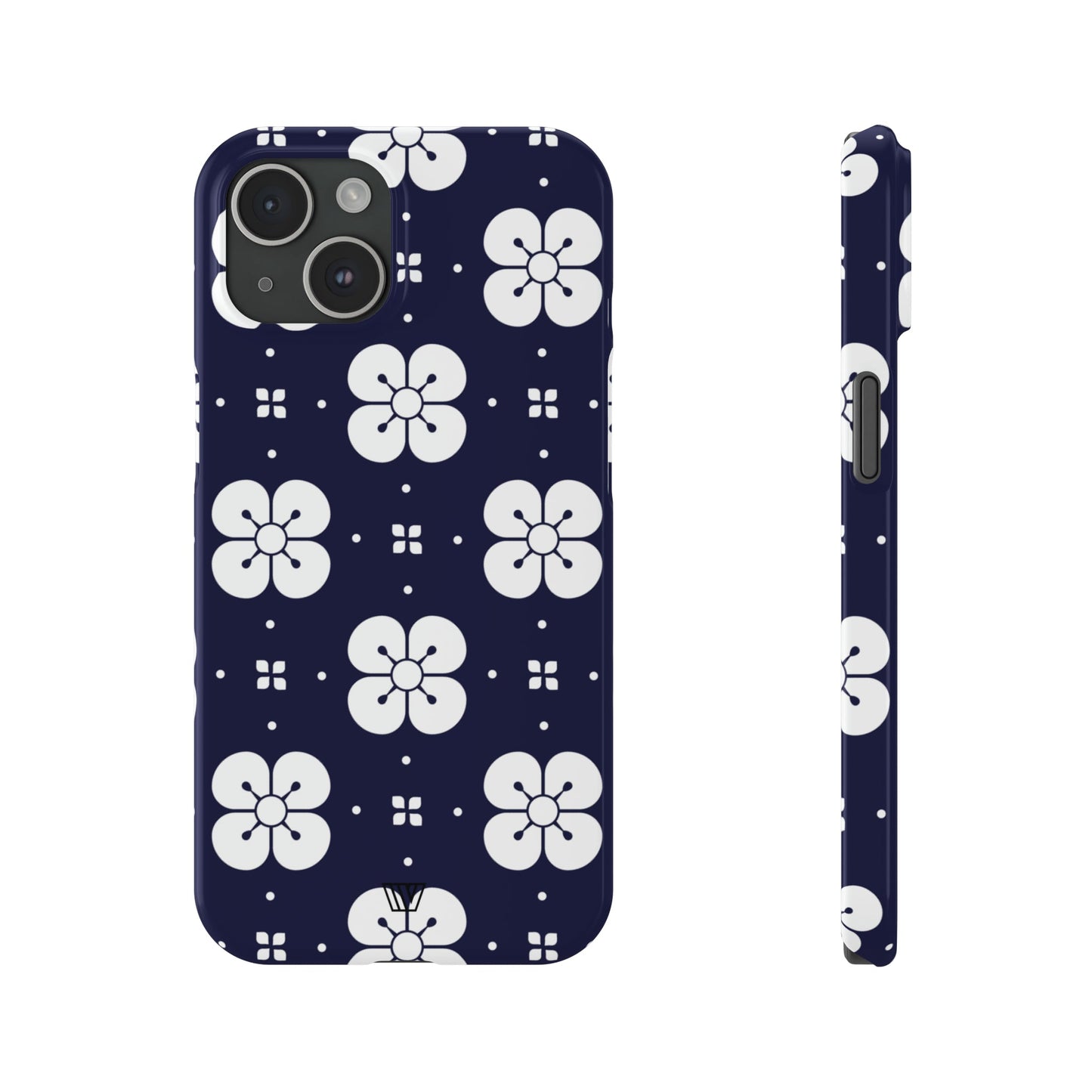 GEOMETRIC FLOWER BLUE | Slim iPhone Case