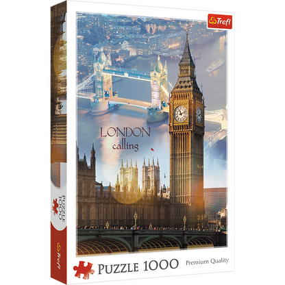 1000 Piece Jigsaw Puzzles, London at Dawn, Puzzle of England with Big Ben and Tower Bridge, Adult Puzzles, Trefl 10395