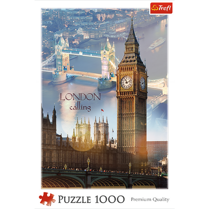 1000 Piece Jigsaw Puzzles, London at Dawn, Puzzle of England with Big Ben and Tower Bridge, Adult Puzzles, Trefl 10395