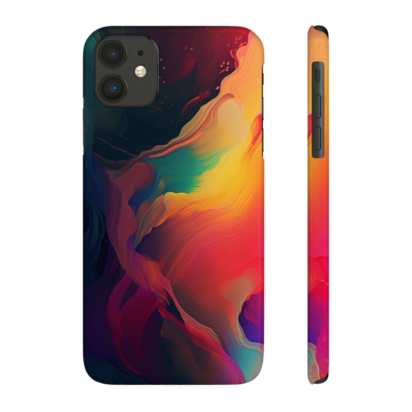 Abstract Paint Colors Slim Phone Case