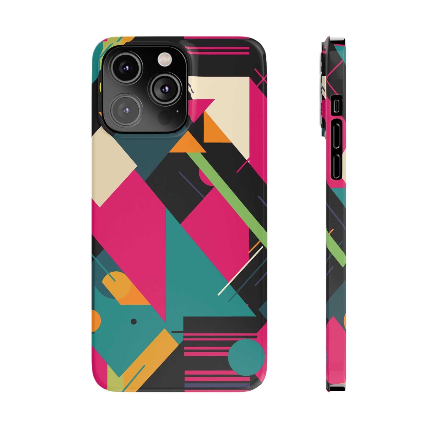 80s / 90s RETRO GEOMETRIC PATTERN | Slim iPhone Case