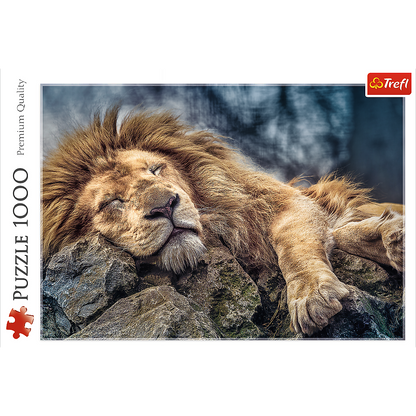 1000 Piece Jigsaw Puzzles, Sleeping Lion, Wild Animal Puzzle, Big Cats Puzzle, Adult Puzzles, Trefl 10447