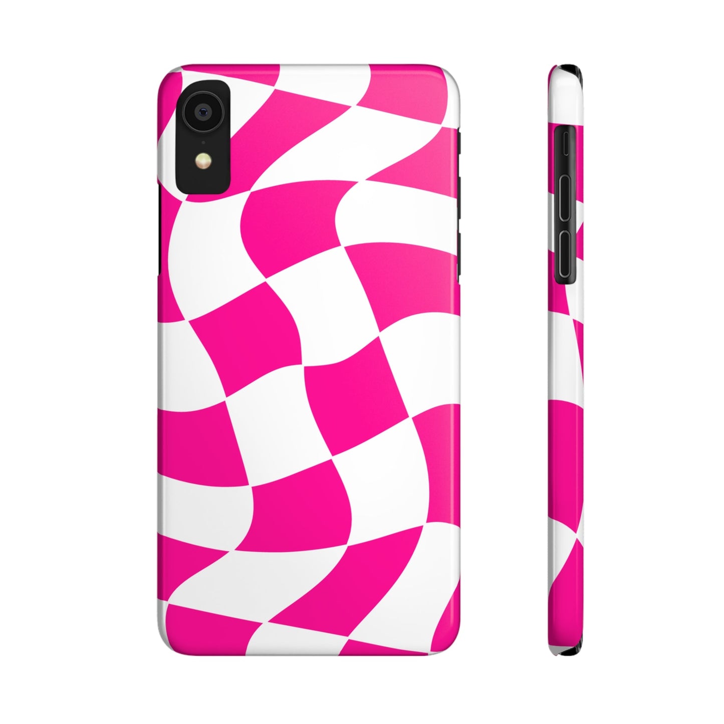 HOT PINK WAVY  | Slim iPhone Case