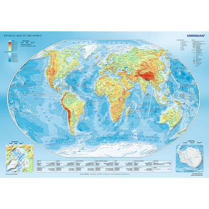 1000 Piece Jigsaw Puzzles, Physical Map of The World, Puzzle of the Earth with Countries, Adult Puzzles, Trefl 10463