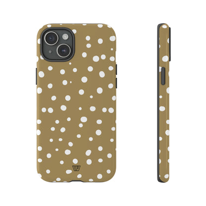 DARK BEIGE DOTS | Tough Phone Case