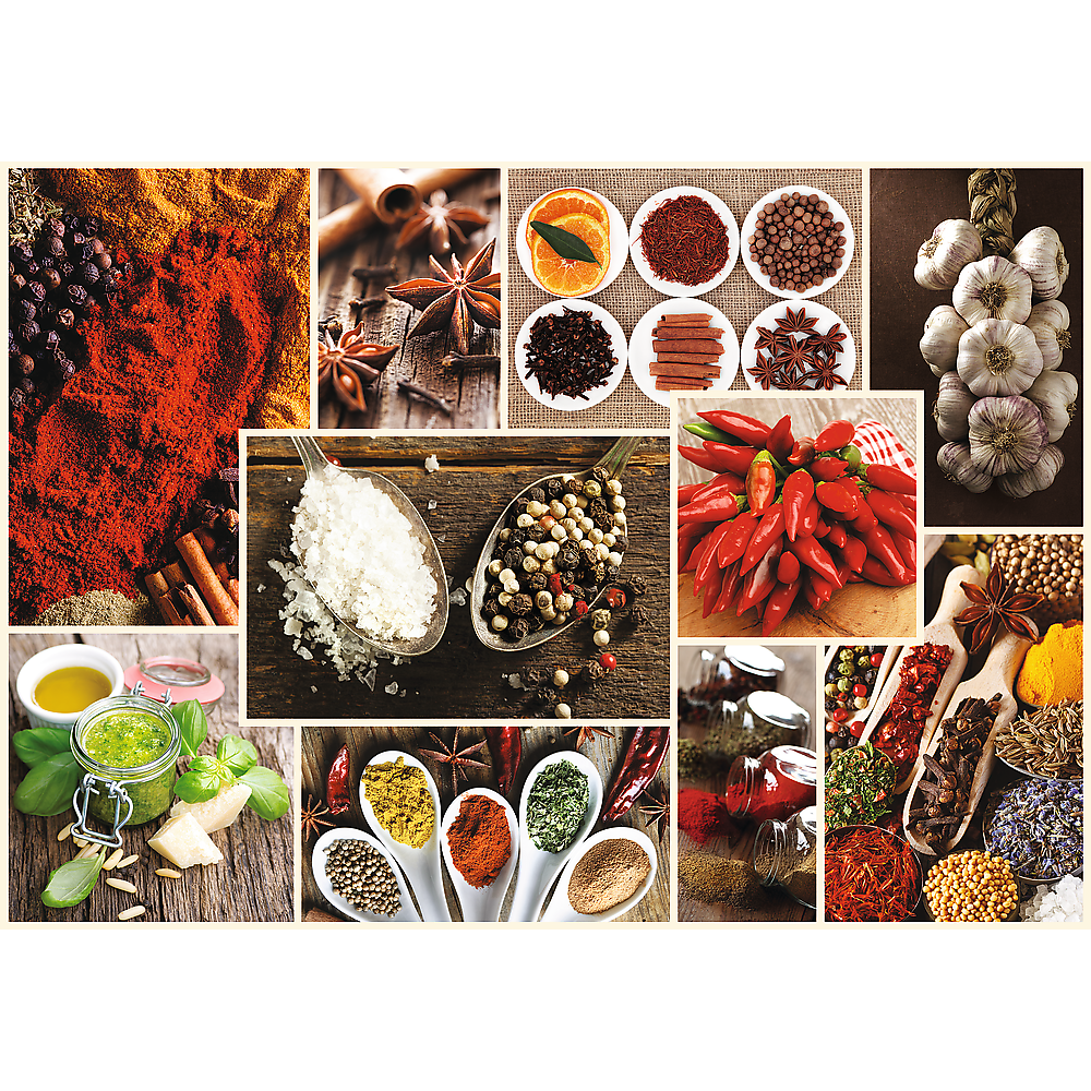 1000 Piece Jigsaw Puzzles, Spices, Food Puzzles, Collage Puzzles, Adult Puzzles, Trefl 10470