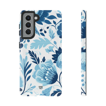 BLUE WHITE FLOWERS | Tough Phone Case