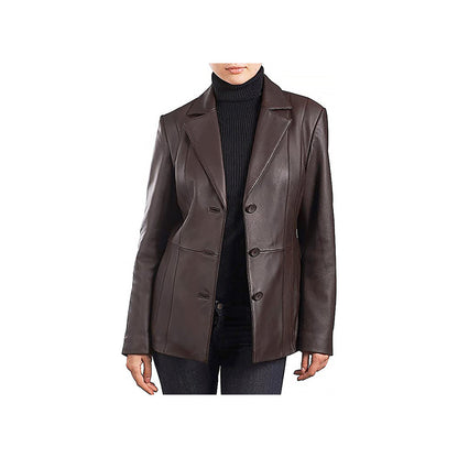 Women's Stylish Vertical Lining Blazer Jacket