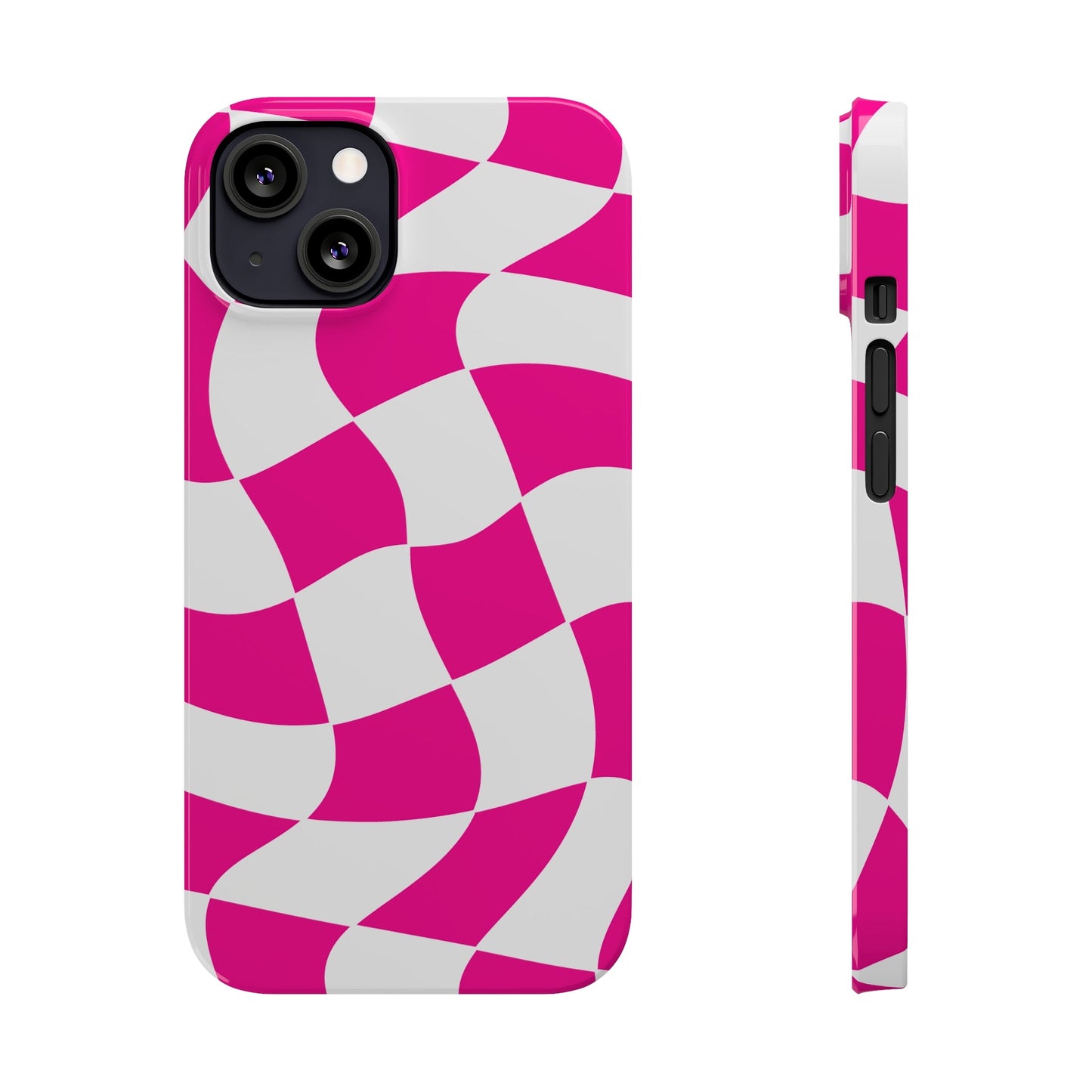 HOT PINK WAVY  | Slim iPhone Case