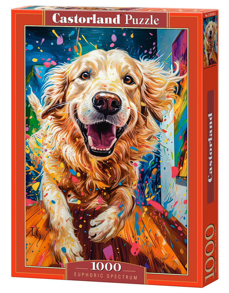 1000 Piece Jigsaw Puzzle, Euphoric Spectrum, Pet, Animal Puzzles, Dog, Adult Puzzle, Castorland C-105182-2