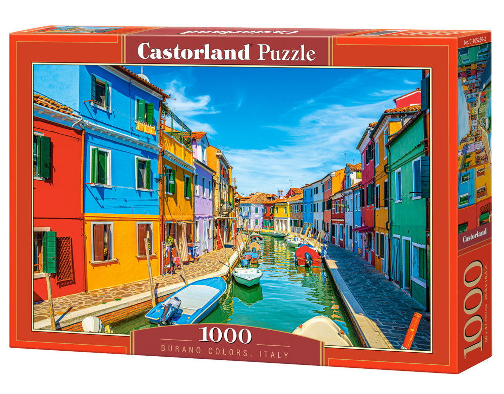 1000 Piece Jigsaw Puzzle, Burano Colors, Italy, Venice, Adult Puzzle, Castorland C-105250-2