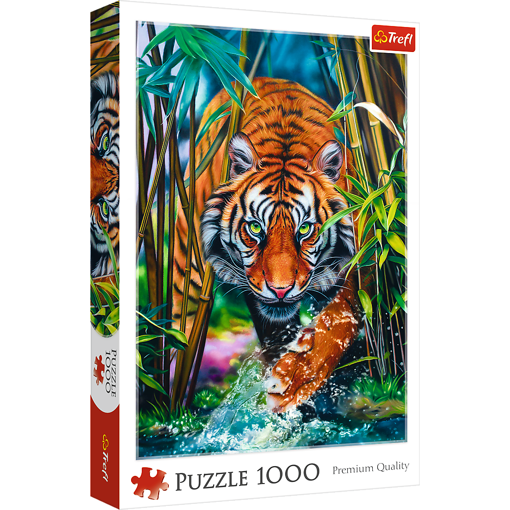 1000 Piece Jigsaw Puzzles, Grasping Tiger, Jungle Cats, Wild Animals, Adult Puzzles, Trefl 10528