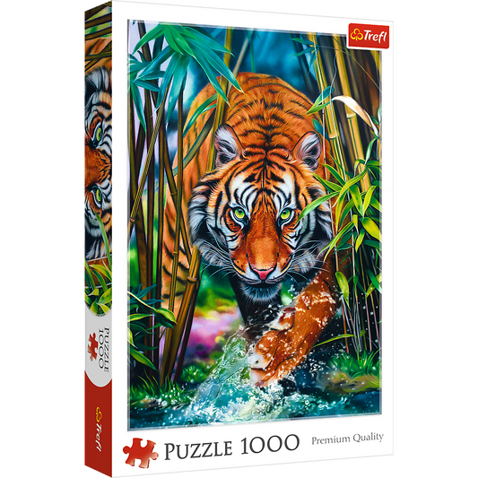 1000 Piece Jigsaw Puzzles, Grasping Tiger, Jungle Cats, Wild Animals, Adult Puzzles, Trefl 10528