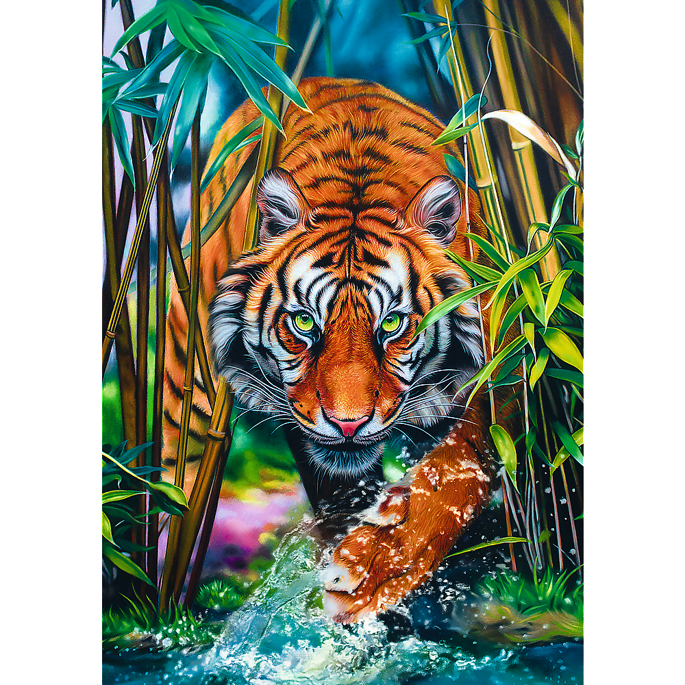 1000 Piece Jigsaw Puzzles, Grasping Tiger, Jungle Cats, Wild Animals, Adult Puzzles, Trefl 10528