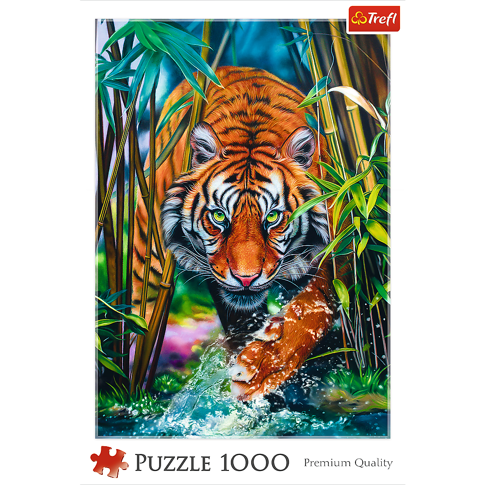 1000 Piece Jigsaw Puzzles, Grasping Tiger, Jungle Cats, Wild Animals, Adult Puzzles, Trefl 10528