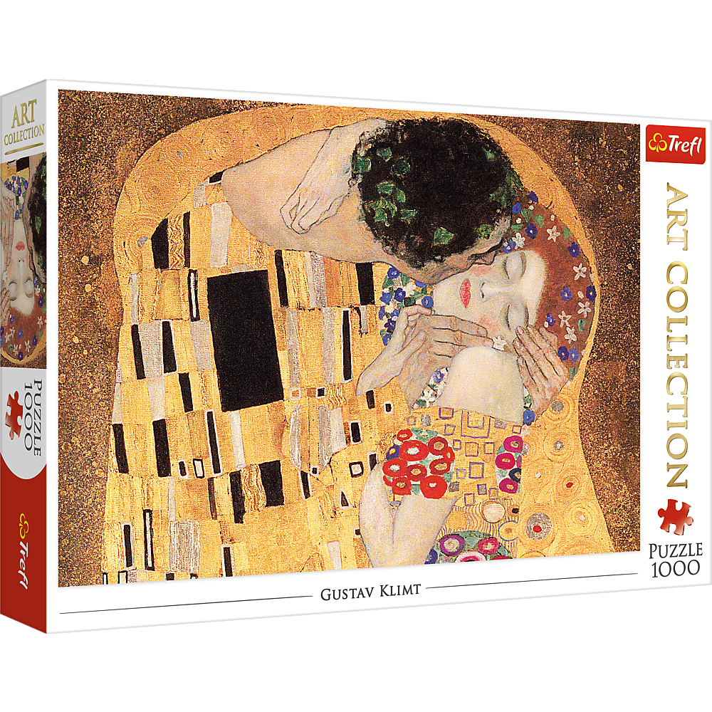 1000 Piece Jigsaw Puzzles, The Kiss by Gustav Klimt, Art Nouveau, Puzzle Art, Adult Puzzles, Trefl 10559