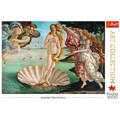 1000 Piece Jigsaw Puzzles, The Birth of Venus, Botticelli, Goddess of Love and Beauty, Greek Mythology, Adult Puzzles, Trefl 10589