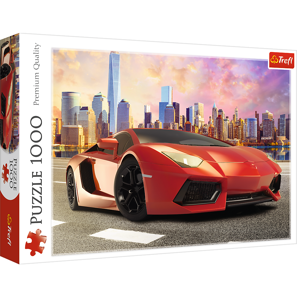 1000 Piece Jigsaw Puzzles  - Sunset ride, fast car, Moto puzzle, Adult Puzzle, Trefl 10601