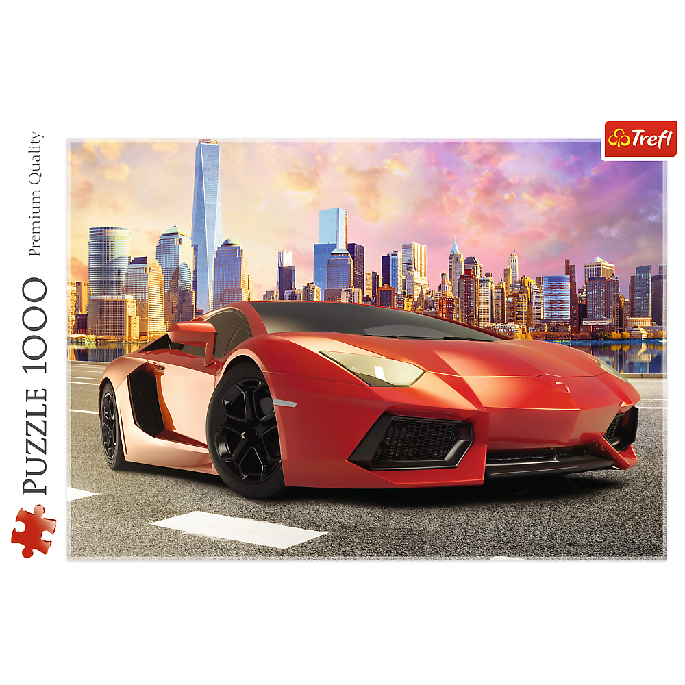 1000 Piece Jigsaw Puzzles  - Sunset ride, fast car, Moto puzzle, Adult Puzzle, Trefl 10601