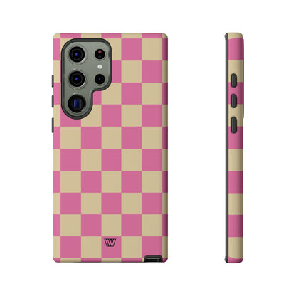 PINK TAN CHECKERBOARD | Tough Phone Case