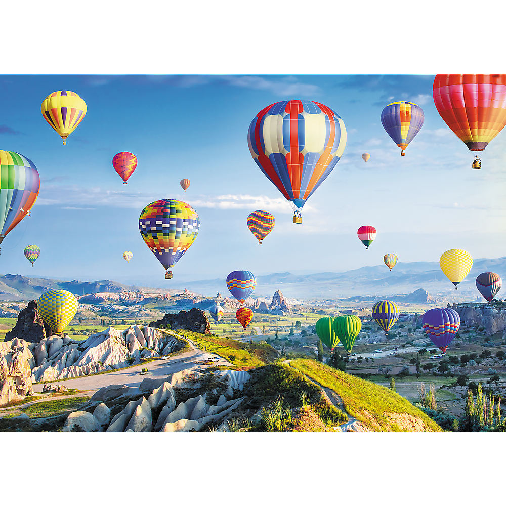 1000 Piece Jigsaw Puzzles, View of Cappadocia, Turkey, Hot Air Balloons, Beautiful Landscape Puzzles, Adult Puzzles, Trefl 10613