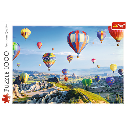 1000 Piece Jigsaw Puzzles, View of Cappadocia, Turkey, Hot Air Balloons, Beautiful Landscape Puzzles, Adult Puzzles, Trefl 10613