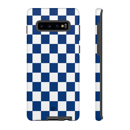 BLUE WHITE CHECKERBOARD | Tough Phone Case