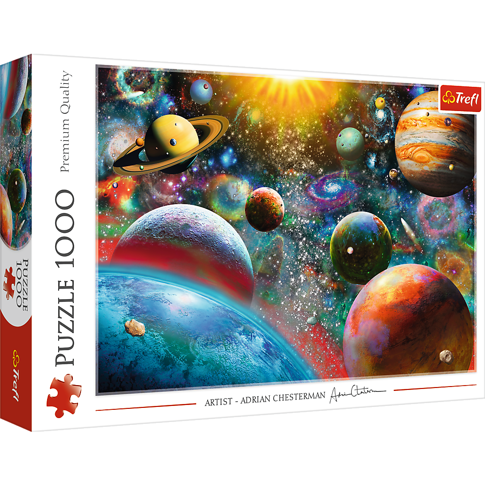 1000 Piece Jigsaw Puzzles, Cosmos, Solar System Puzzle with Comets, Asteroids and Galaxies, Universe, Adult Puzzles, Trefl 10624