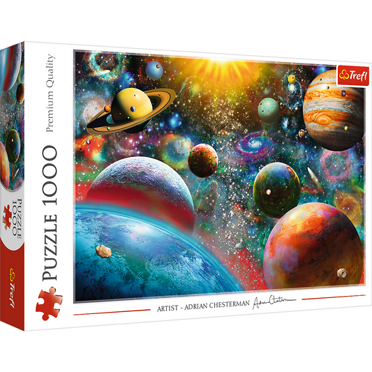 1000 Piece Jigsaw Puzzles, Cosmos, Solar System Puzzle with Comets, Asteroids and Galaxies, Universe, Adult Puzzles, Trefl 10624