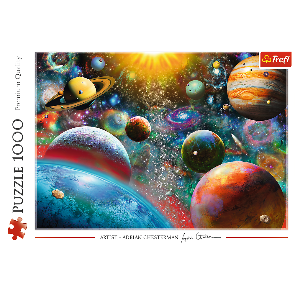 1000 Piece Jigsaw Puzzles, Cosmos, Solar System Puzzle with Comets, Asteroids and Galaxies, Universe, Adult Puzzles, Trefl 10624