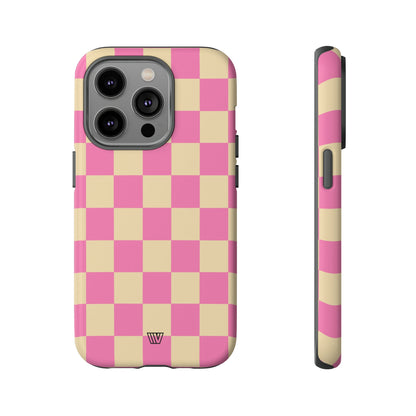 PINK TAN CHECKERBOARD | Tough Phone Case