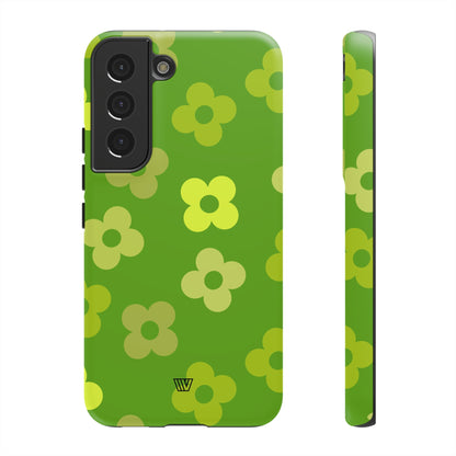 GREEN RETRO FLOWERS | Tough Phone Case